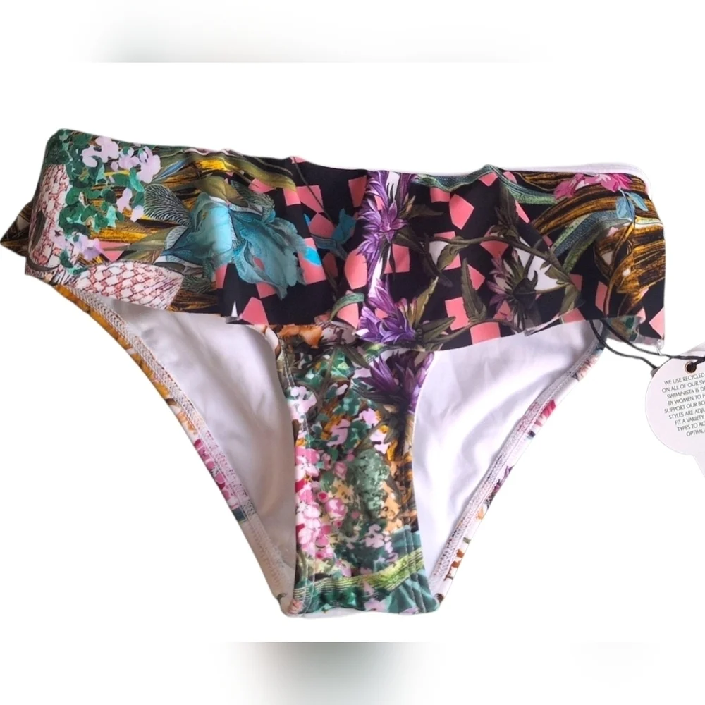 Swiminista Christian Lacroix Floral Girl's Bikini Top & Bottom Swimsuit 6 NWT